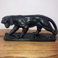 Vintage Statuette Of a Tiger By Italian Sculptor Gino Ruggeri