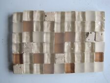 15 x 15 x 8 mm Glass Mosaic Tiles - 54 loose pieces  - Crystal Beige