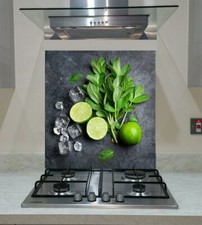 Splashback Toughened Glass Unique Modern New Kitchen Mint Lime Ice  Any Sizes