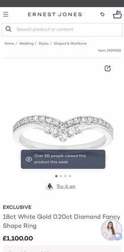 18ct white gold 20ct diamond - 18ct,