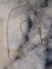Rare Heavy Sterling Silver Necklace Hallmarked Silver Police Truncheon pendant