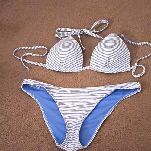 Primark white blue striped - primark, white/blue