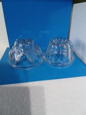 2 Vintage Round Glass Jelly