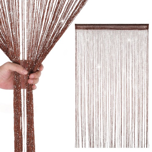 String curtain panels door - string,