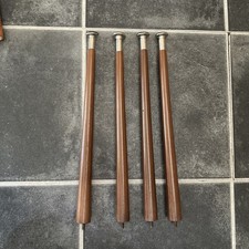 4 Tapered Wooden Furniture Table Legs 15” Vintage