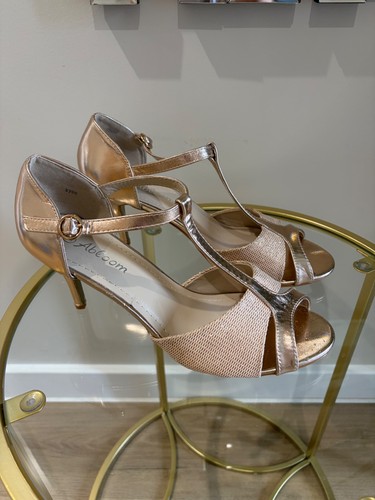 Abloom rose gold bar - t-bar, heeled