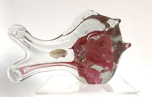 Paperweight glass fish - glass,