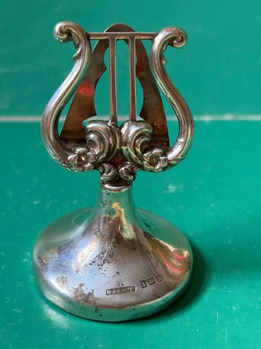 Antique sterling silver lyre - silver,