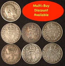 Threepence 1902 - 1910 Edward