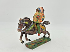 Elastolin Hausser German composite mounted Indian & tomahawk 6844 7CM SCALE