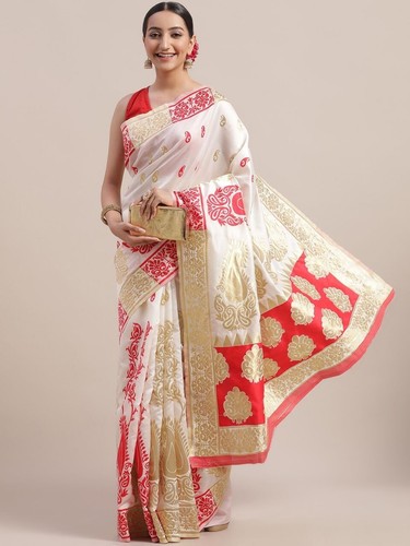 Banarasi lichi silk saree