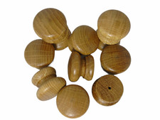 35mm OAK Solid Wood Wooden KNOBS lacquered handle drawer cupboard furniture