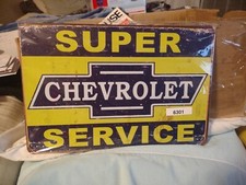 Chevy Super Service Tin Metal