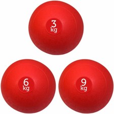 FXR Sports Red No Bounce Medicine Slam Ball Set 3kg, 6kg & 9kg