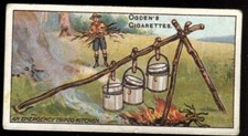Tobacco Card, Ogdens, BOY SCOUTS, 2nd Series 1912 Blue Back, Tripod Kitchen, #81