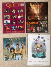 Official Queen vintage Job Lot 4x Calendars 1988 1992 1994 2005 Freddie Mercury