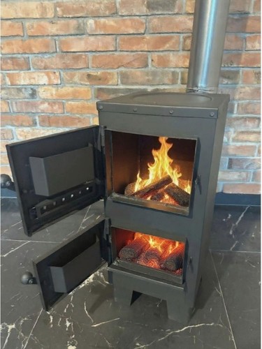 Compact wood burner stove - , with