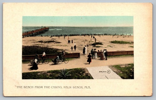 Postcard beach from casino - postcard,