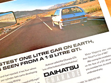 DAIHATSU CHARADE GTti TURBO - FRAMEABLE COLLECTIBLE ORIGINAL CLASSIC CAR ADVERT