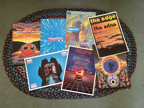 Vintage 90s rave posters