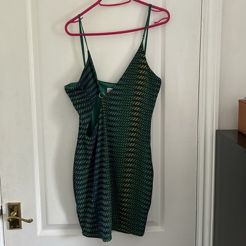 Green black polly dress - black,