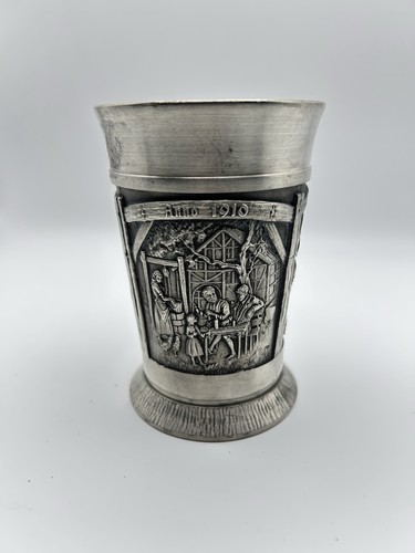 Vintage pewter beaker cup - 95%,