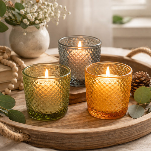 Retro votive holder set - votive,