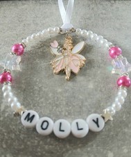 Personalised Fairy Christmas Tree Decoration Bauble Girl's Boy's Gift 