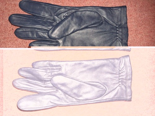 Leather gloves from both - leather,