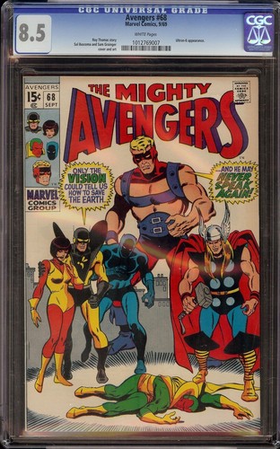 Avengers cgc 8 5 white - cgc,