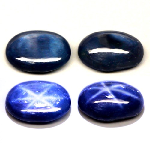 Pair natural star sapphire - pair,