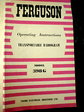 Vintage Operating Instructions Ferguson Transportable Radiogram 398G c.1958