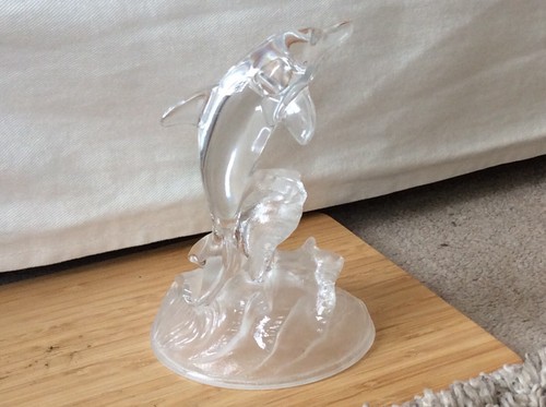 Glass dolphin ornament - glass, ornament 
