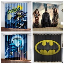 Boys 3D Batman Curtains Drapes Blackout Curtains Ring Top Eyelet Customized Size