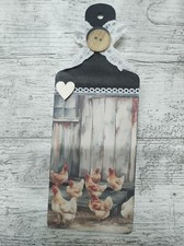 Handmade Wooden Plaque Sign Chickens Home Decor Art Gift Farm Country