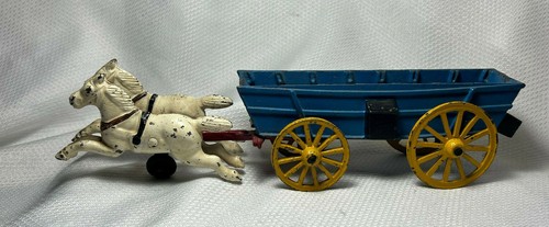 Vtg cast iron horse - iron, drawn