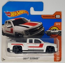Hot Wheels -  Chevy Silverado HW Hot Trucks 10/10 Short Card White
