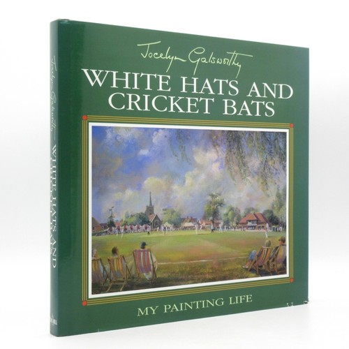 White hats and cricket bats - white,