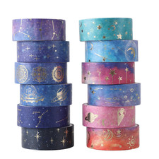 12 Rolls Purple Washi Tape Set