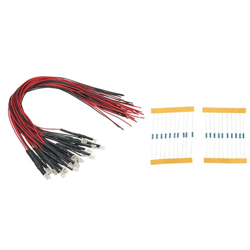 Pre wired 3mm warm white - pre,