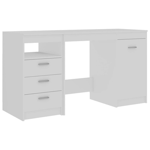 Desk white engineered wood - desk,
