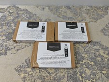 3x Amazon Basics Curtain Clip Rings, 25mm Inner Diameter (Pack of 7), Black