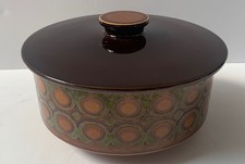 VINTAGE HORNSEA BRONTE LIDDED POTTERY TUREEN SERVING DISH POT MID CENTURY 1970S