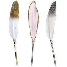 Glitter feather pen - feather,
