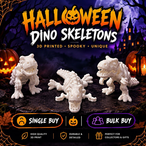 Halloween dinosaur skeleton - halloween, 3d