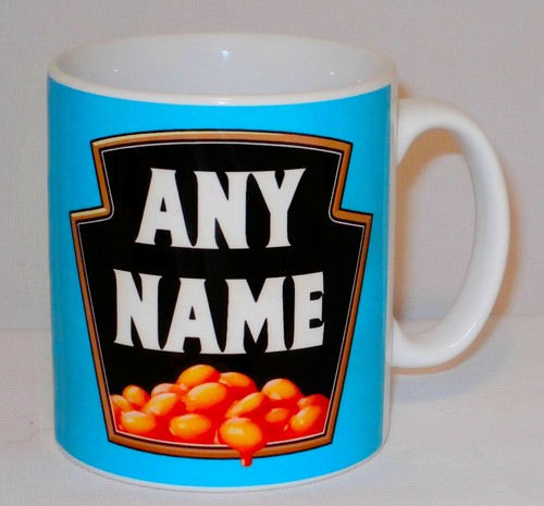 Baked beans label mug - baked,