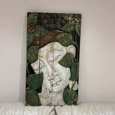 Hand carved painted buddha - hand,