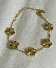 18k Gold Clovers Bracelet Waterproof Stainless Steel