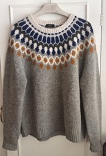 JOSEPH Mens Fair Isle Wool