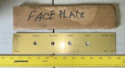 Tube amp ham - face, plate